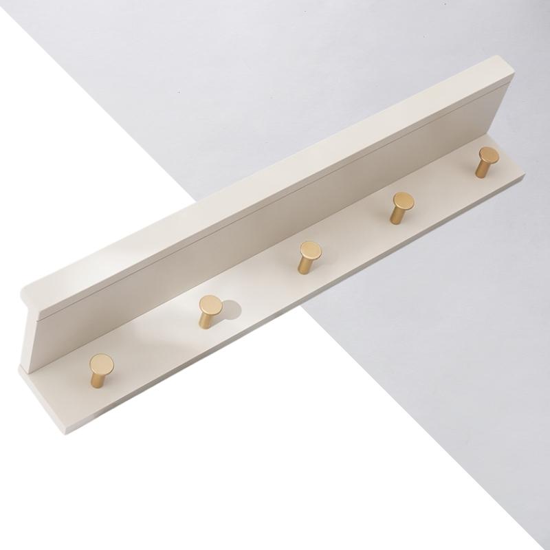 Taavita Wall Storage Shelf with Gold Hooks - Multi-Functional Storage Solution for Home