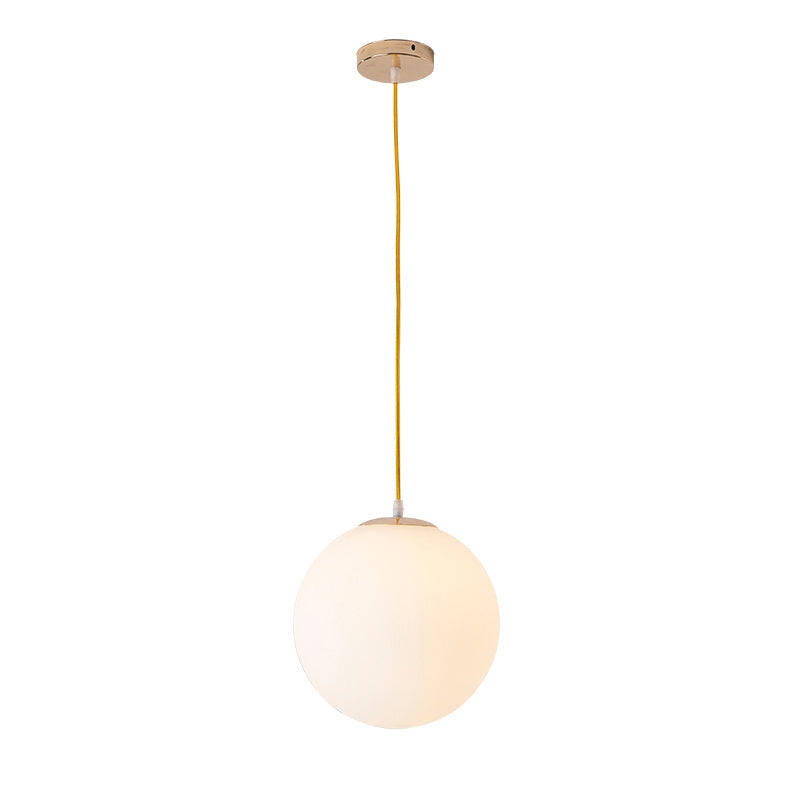 Taavita Minimalistic Gold Hanging Lamp 1-Light Glass Pendant Light for Dining Room