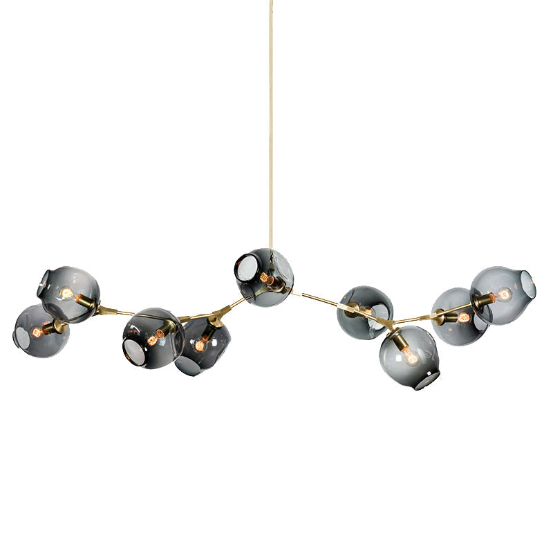 Taavita Style Molecule Dimpled Glass Pendant Lamp Chandelier Light for Living Room