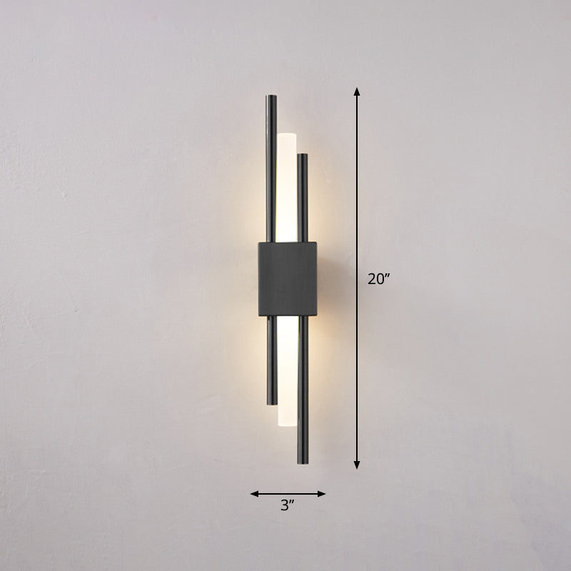 Postmodern Style Rod Shaped Wall Light Acrylic Stairway LED Sconce Light Fixture Clearhalo 'Cast Iron' 'Glass' 'Industrial' 'Modern wall lights' 'Modern' 'Tiffany' 'Traditional wall lights' 'Wall Lamps & Sconces' 'Wall Lights' Lighting' 2384921