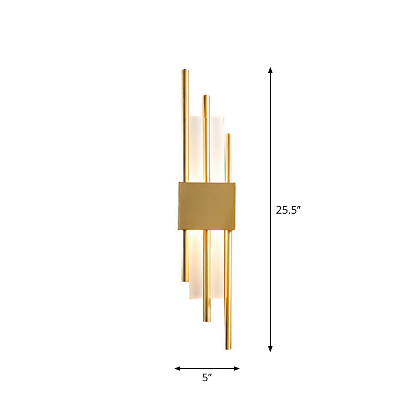 Postmodern Style Rod Shaped Wall Light Acrylic Stairway LED Sconce Light Fixture Clearhalo 'Cast Iron' 'Glass' 'Industrial' 'Modern wall lights' 'Modern' 'Tiffany' 'Traditional wall lights' 'Wall Lamps & Sconces' 'Wall Lights' Lighting' 2384918