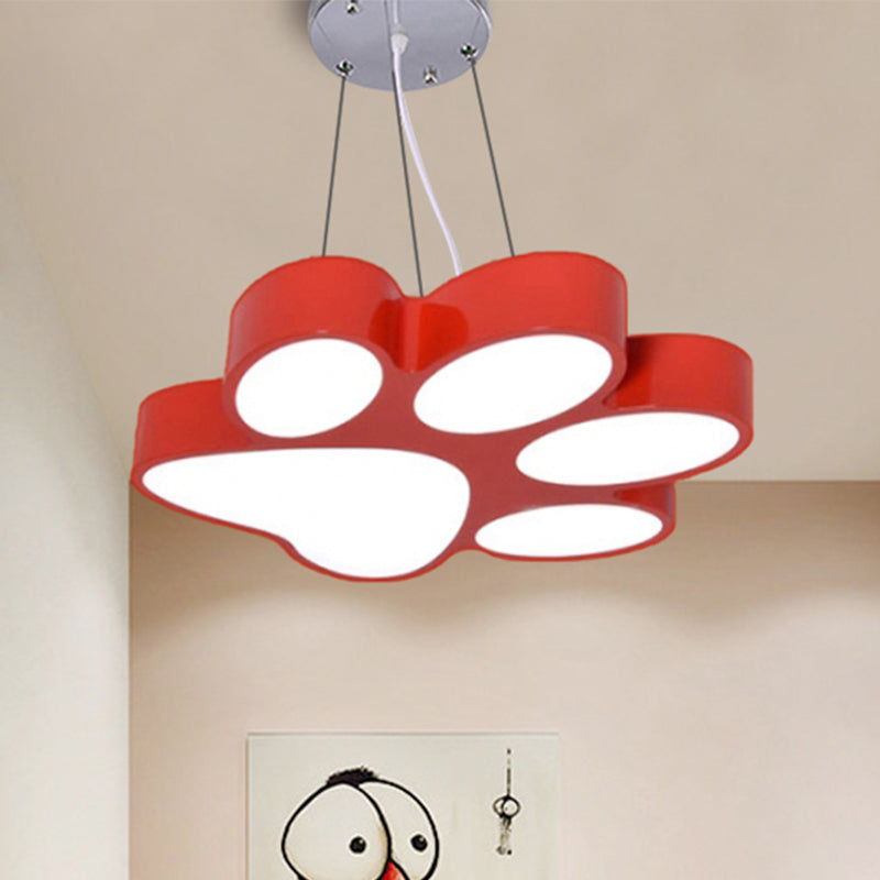 Taavita Paw Bathroom Lamp Pendant Acrylic - Cartoon LED Hanging Light