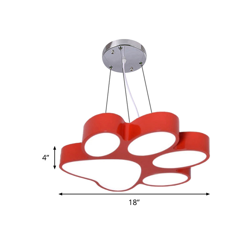 Taavita Paw Bathroom Lamp Pendant Acrylic - Cartoon LED Hanging Light