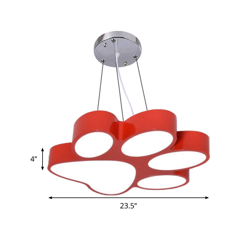 Taavita Paw Bathroom Lamp Pendant Acrylic - Cartoon LED Hanging Light