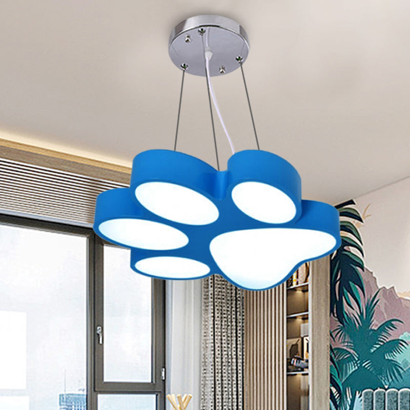 Taavita Paw Bathroom Lamp Pendant Acrylic - Cartoon LED Hanging Light