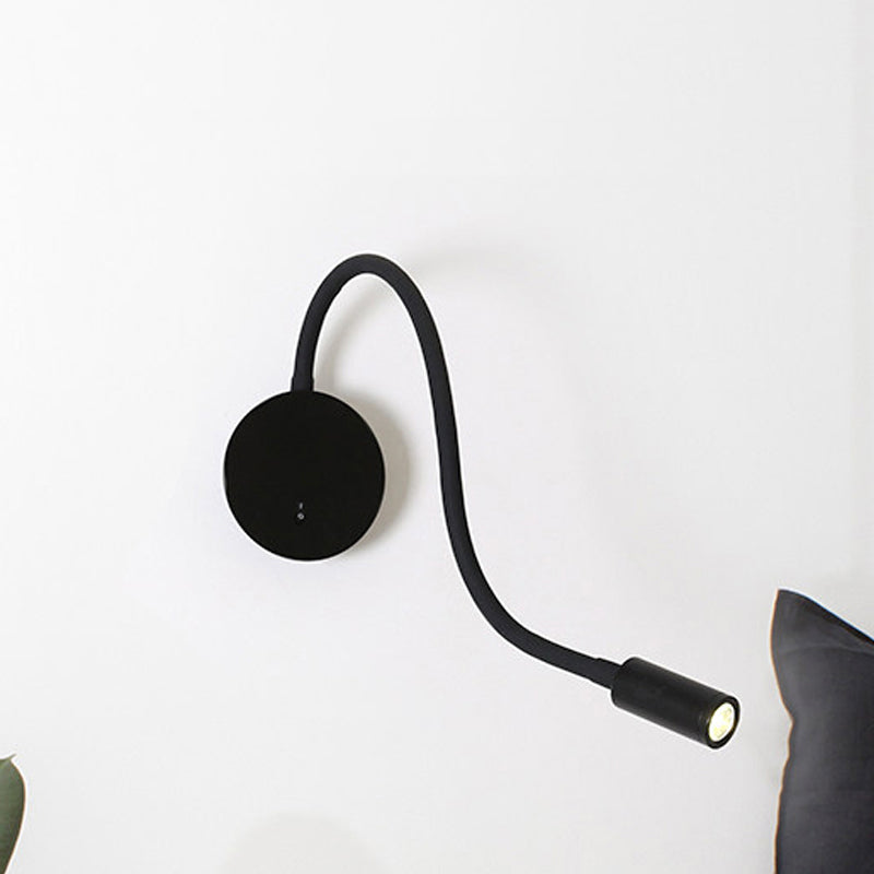 Taavita Adjustable Cylinder - Reading Wall Light Contemporary Silicone and Metal - LED - Black/White - Lamp