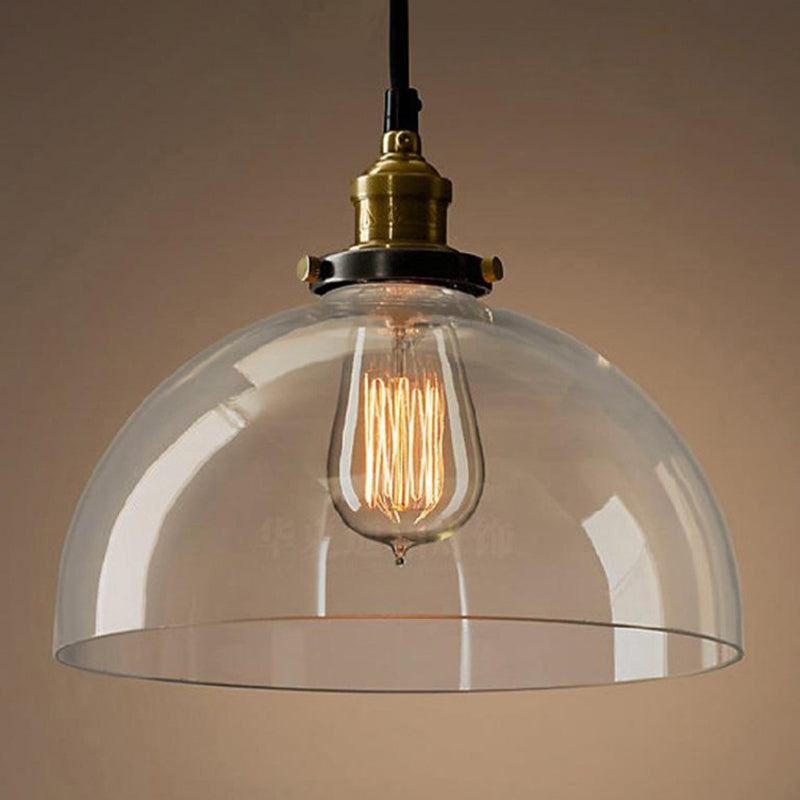 Taavita Geometric Light Pendant Lamp Industrial Glass Suspension Lighting for Dining Room