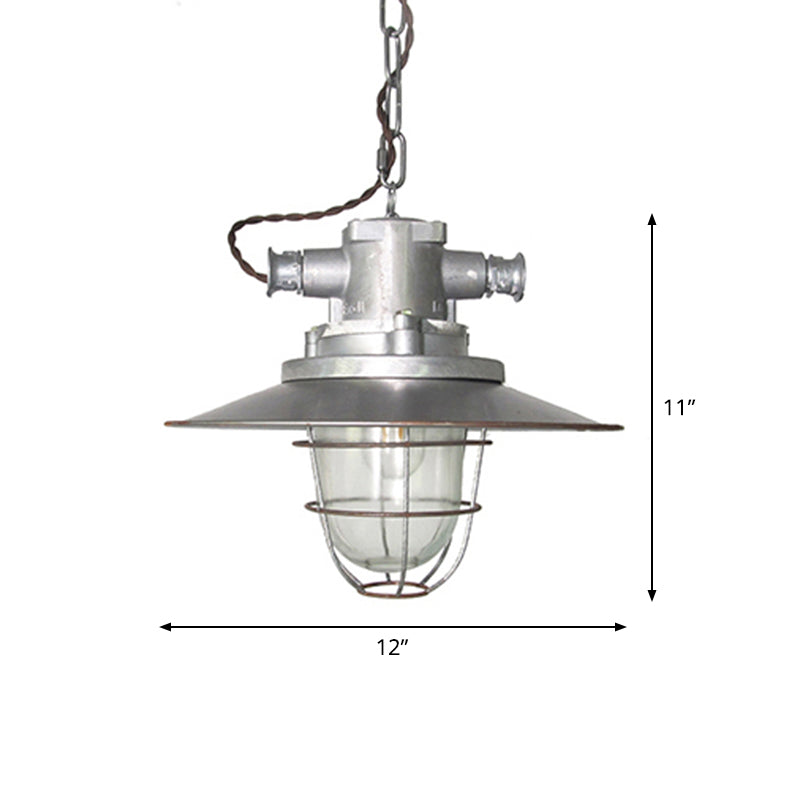 Taavita Pendant Light Steampunk Style Metal 1 Bulb Pub Ceiling Light