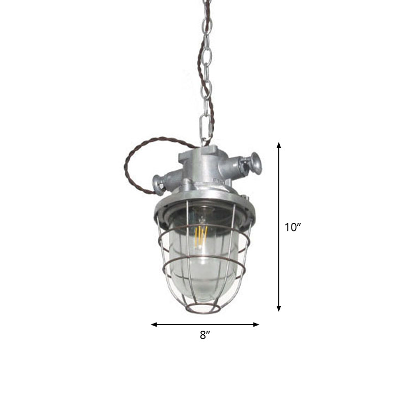 Taavita Pendant Light Steampunk Style Metal 1 Bulb Pub Ceiling Light