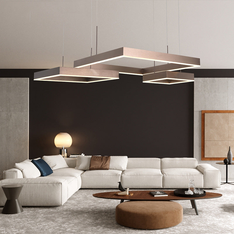 Modern Square Acrylic Pendant Ceiling Light Taavita LED Chandelier Lighting Fixture