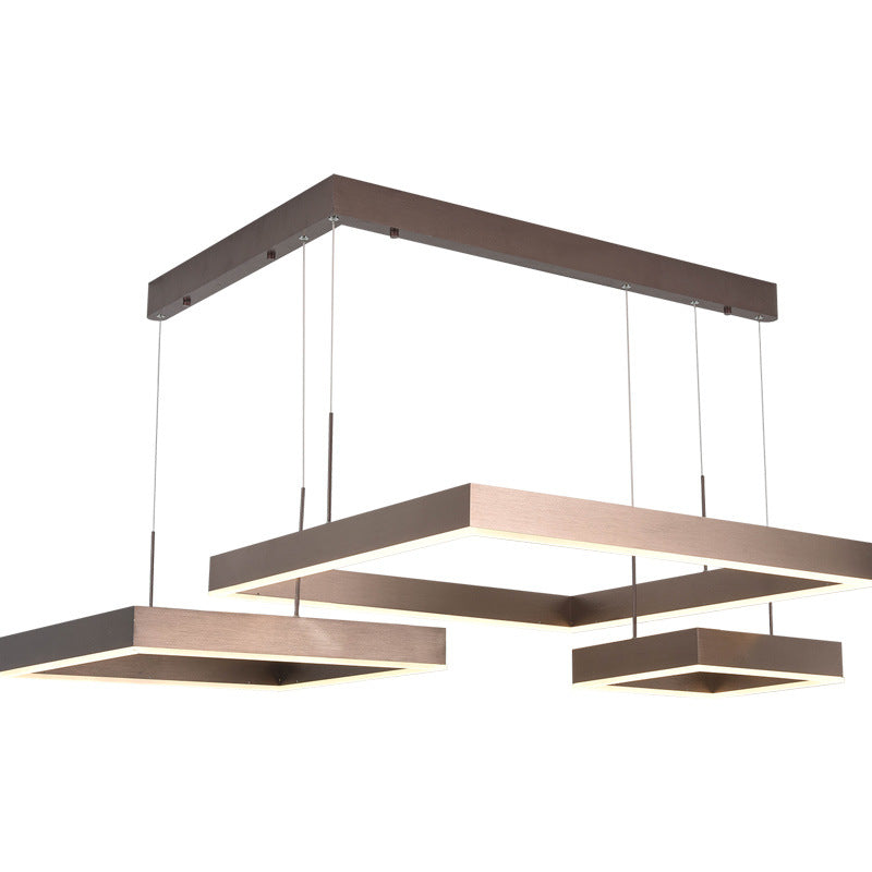 Modern Square Acrylic Pendant Ceiling Light Taavita LED Chandelier Lighting Fixture