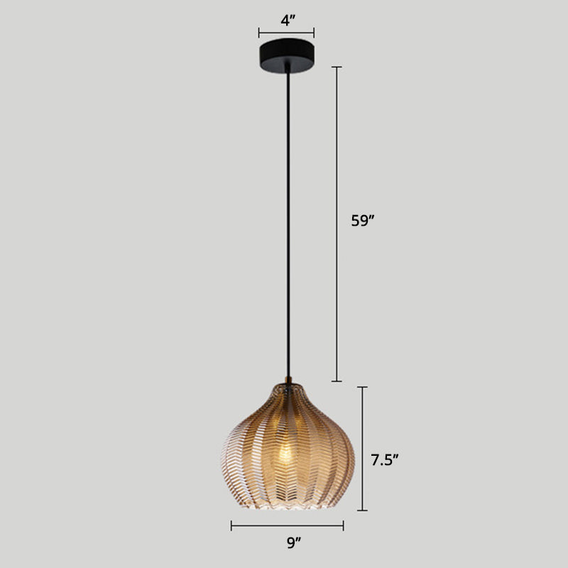 Taavita Nordic Style Glass Hat Lamp Single Pendant Ceiling Light for Dining Room