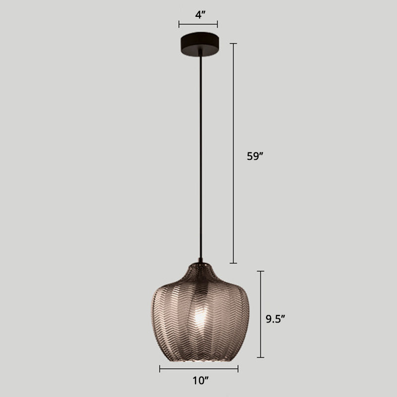 Taavita Nordic Style Glass Hat Lamp Single Pendant Ceiling Light for Dining Room