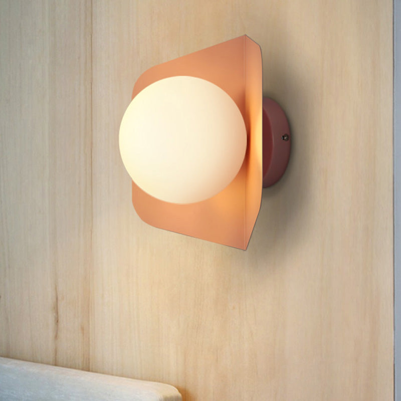 Taavita Hexagonal Wall Lamp Makkaron with Built-in Installation – Light with Opal Glass Shade