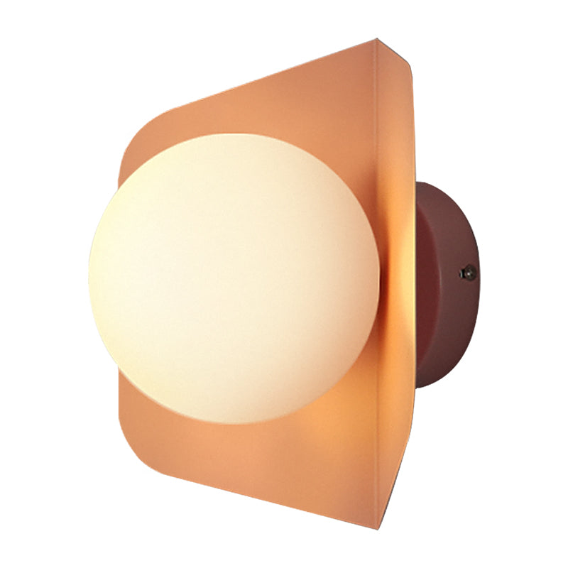 Taavita Hexagonal Wall Lamp Makkaron with Built-in Installation – Light with Opal Glass Shade