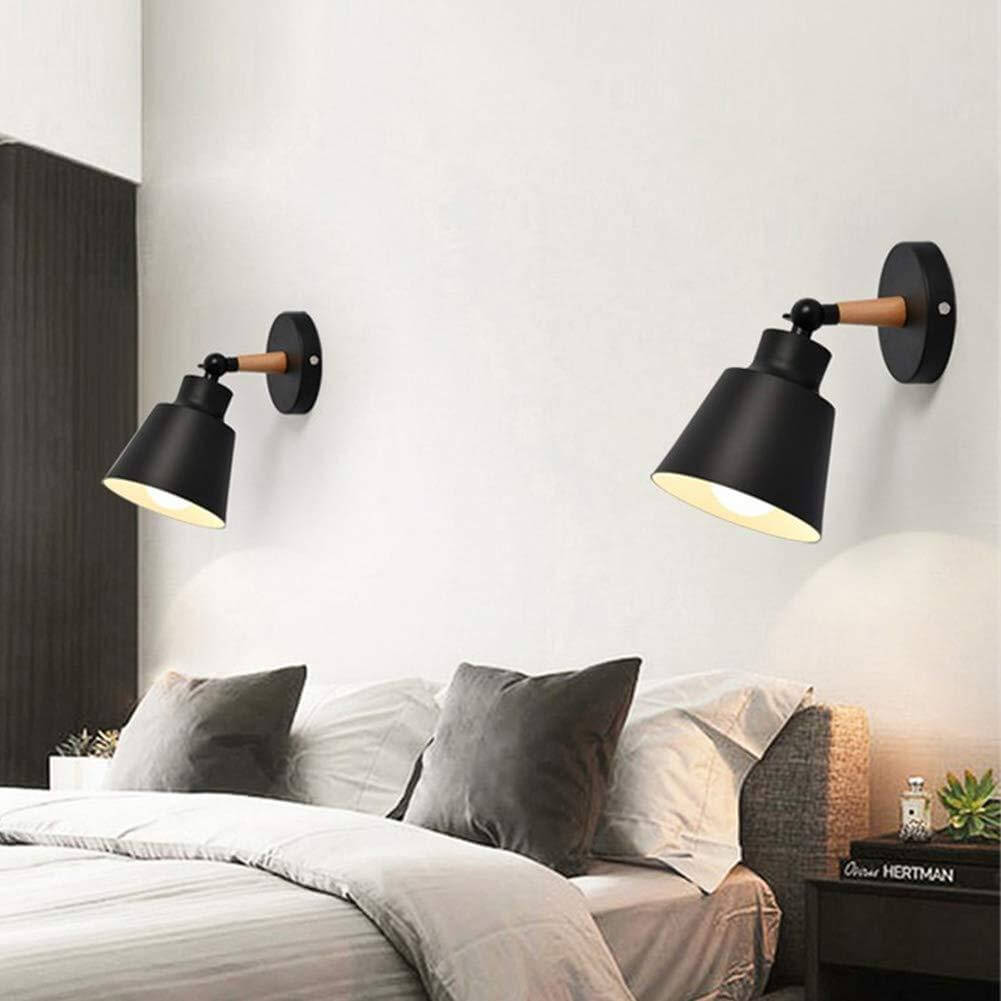 Taavita Simple Macaron Color Solid Wood 1-Light Wall Lamp