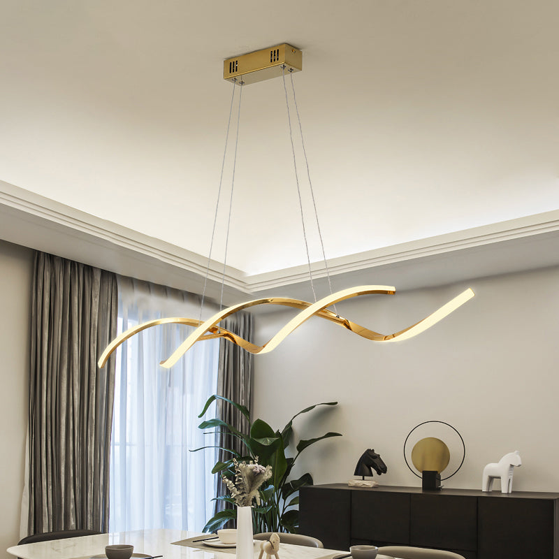 Taavita Aluminum Pendant Hanging Light with Adjustable Cable - Minimalist LED Island Lighting