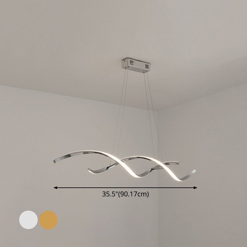 Taavita Aluminum Pendant Hanging Light with Adjustable Cable - Minimalist LED Island Lighting