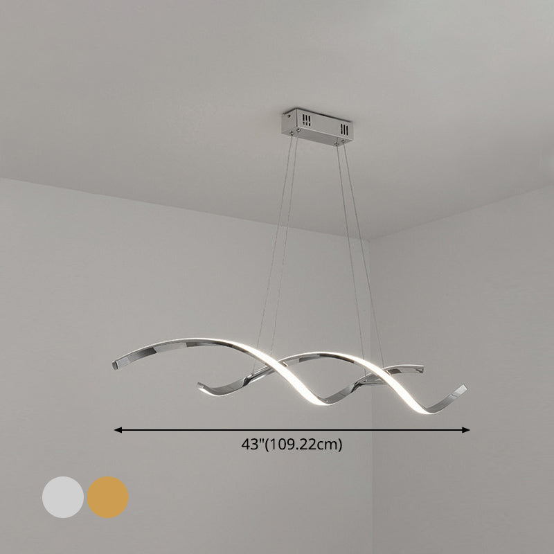 Taavita Aluminum Pendant Hanging Light with Adjustable Cable - Minimalist LED Island Lighting