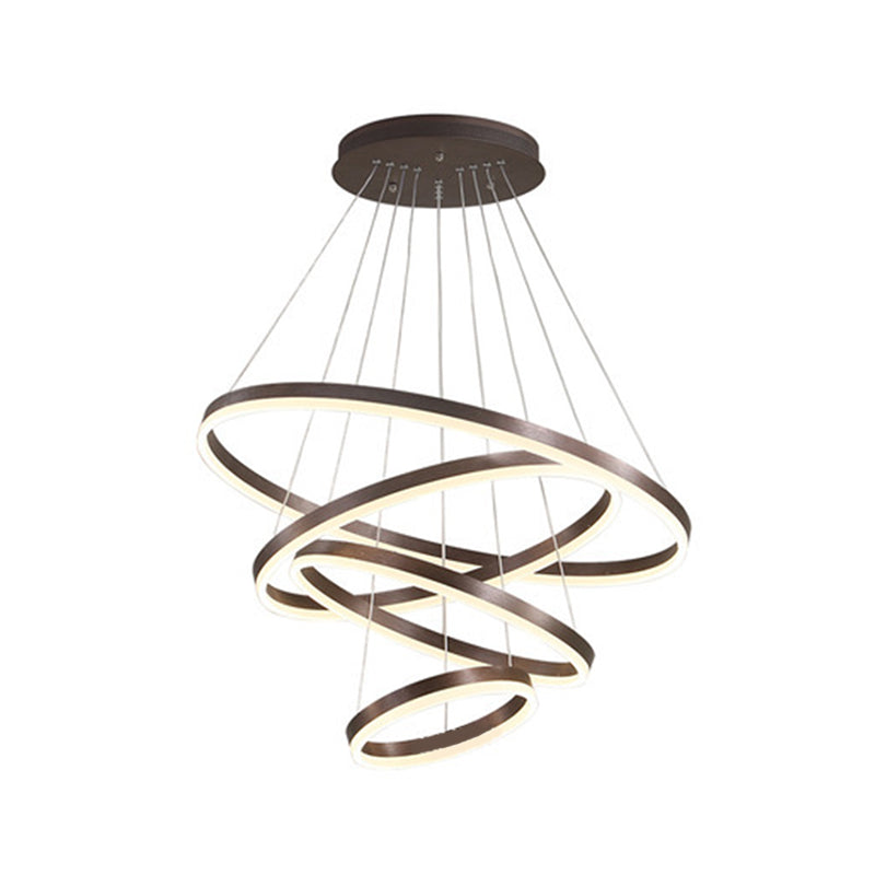 Taavita Acrylic Pendant Chandelier Minimalist Orbicular Suspension Light for Living Room