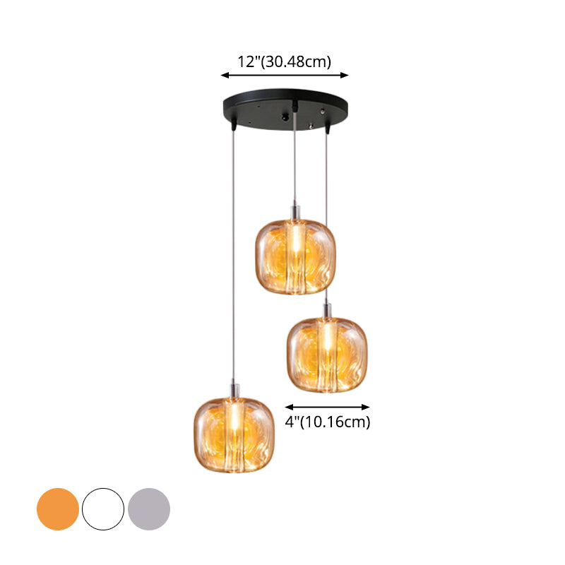 Taavita Glass Blown Pendant Ceiling Hanging Fixture LED Pendant Light