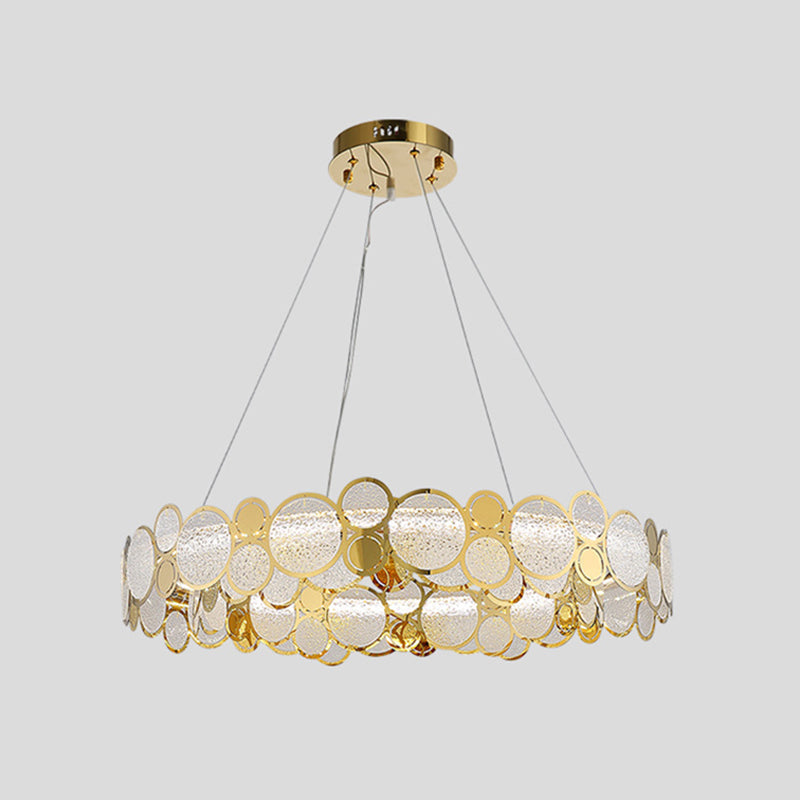 Large Crystal Bedroom Pendant Ceiling Lights Brass Finish Metal Light Fixture with Glass Shade Brass 21" Smoke Grey Clearhalo 'Ceiling Lights' 'Glass shade' 'Glass' 'Modern Pendants' 'Modern' 'Pendant Lights' 'Pendants' Lighting' 2554841