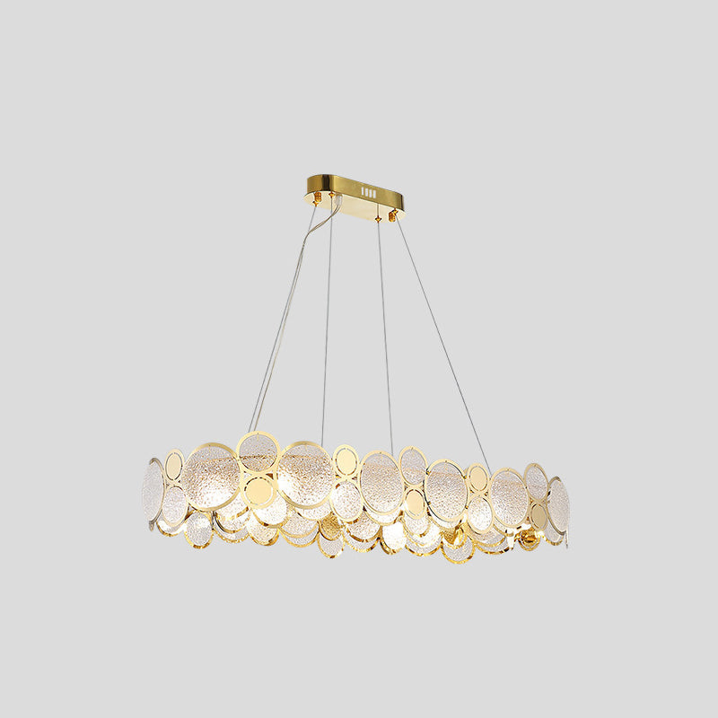 Large Crystal Bedroom Pendant Ceiling Lights Brass Finish Metal Light Fixture with Glass Shade Brass 35.5" White Clearhalo 'Ceiling Lights' 'Glass shade' 'Glass' 'Modern Pendants' 'Modern' 'Pendant Lights' 'Pendants' Lighting' 2554834