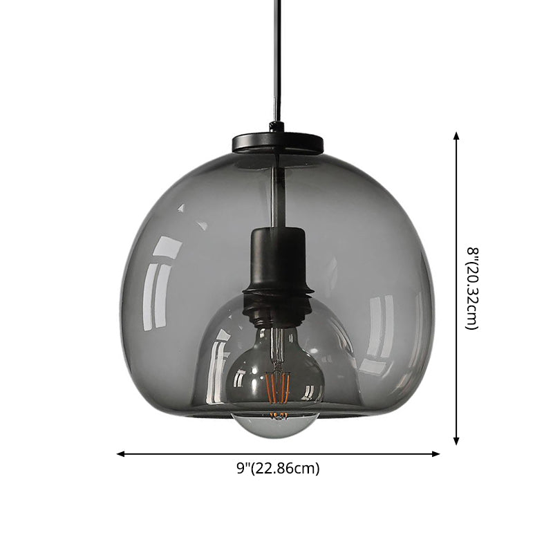 Taavita Mini Glass Globe Pendant Light with Adjustable LED - Kitchen Pendant Lighting