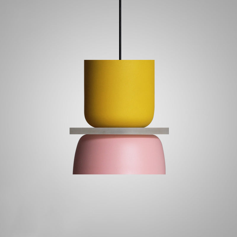 Colorful Macaron LED Light Contemporary Pendant Lighting Fixture