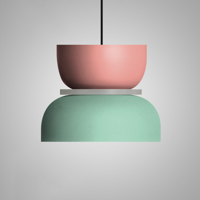 Modern Contemporary Pendant Lighting Colorful Macaron LED Hanging Light Fixture Yellow Clearhalo 'Ceiling Lights' 'Modern Pendants' 'Modern' 'Pendant Lights' 'Pendants' Lighting' 2555055