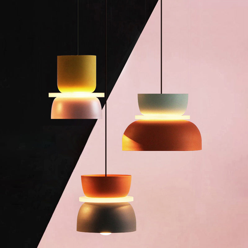 Colorful Macaron LED Light Contemporary Pendant Lighting Fixture