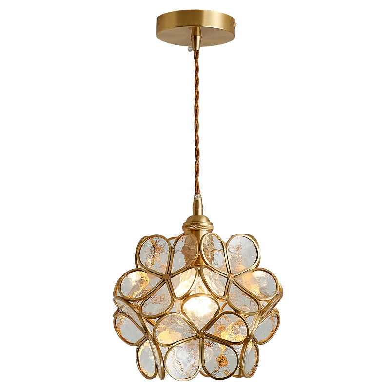 1 Light Taavita Style Flower Hanging Ceiling Light Metallic Down Lighting Pendant for Restaurant