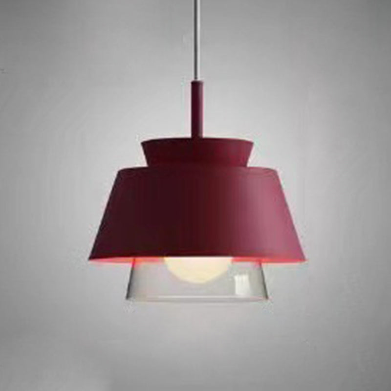 Modern Upside Down Trifle Pendant Light Metal Macarons 1-Light Pendant Lighting for Dining Room Table Clearhalo 'Ceiling Lights' 'Modern Pendants' 'Modern' 'Pendant Lights' 'Pendants' Lighting' 2579488