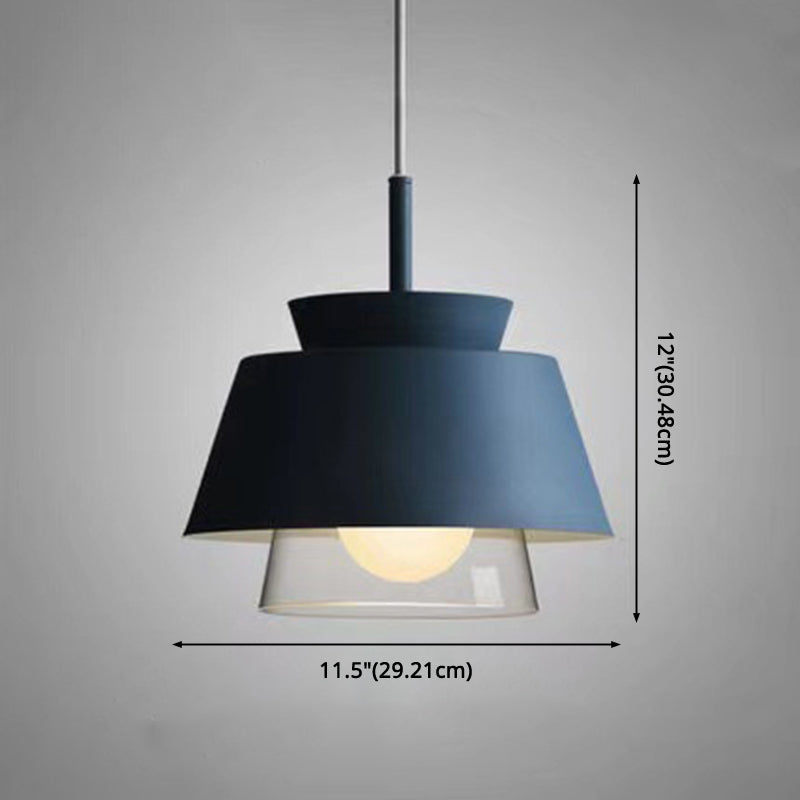 Modern Upward Trends Pendant Light - Illuminated Metal Taavita 1-Light Hanging Lamp for Dining Table