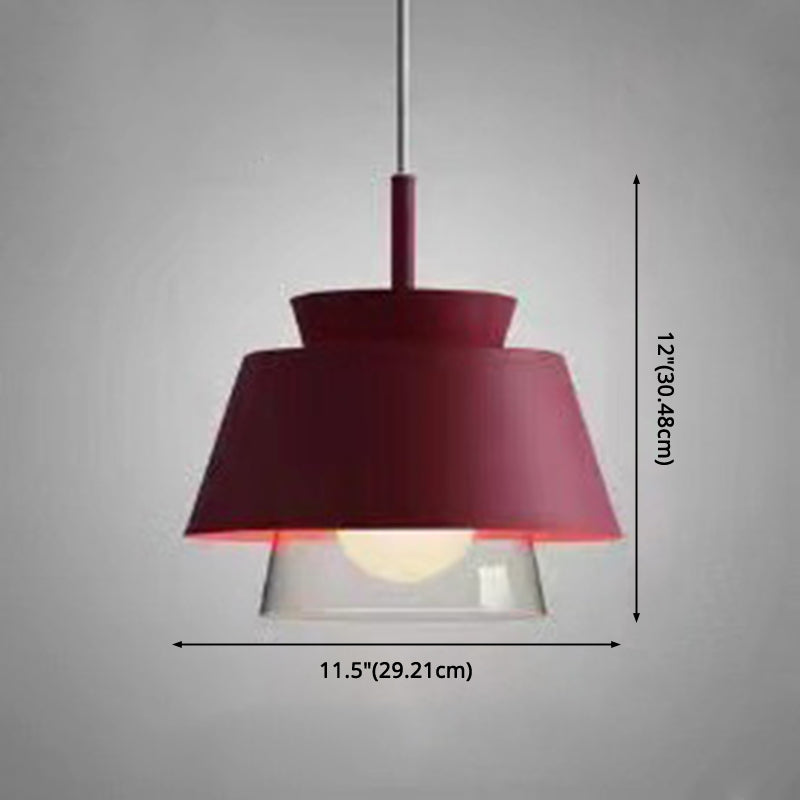 Modern Upward Trends Pendant Light - Illuminated Metal Taavita 1-Light Hanging Lamp for Dining Table