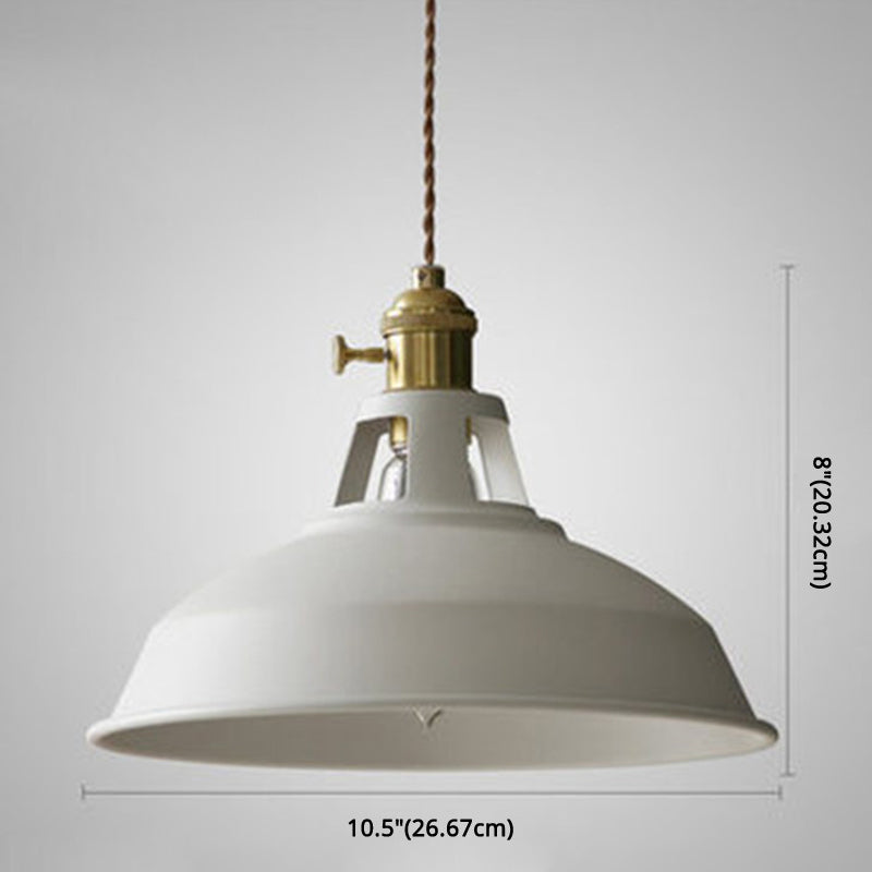 Macarons Industrial Barn Shade Pendant Light Metal 1-Light Pendant Lighting For Restaurant Clearhalo 'Art Deco Pendants' 'Cast Iron' 'Ceiling Lights' 'Ceramic' 'Crystal' 'Industrial Pendants' 'Industrial' 'Metal' 'Middle Century Pendants' 'Pendant Lights' 'Pendants' 'Tiffany' Lighting' 2579628