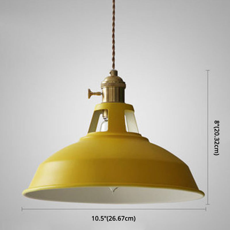 Taavita Macarons Barn Shadow Pendant Light Metal 1-Light Pendant Lighting for Restaurant