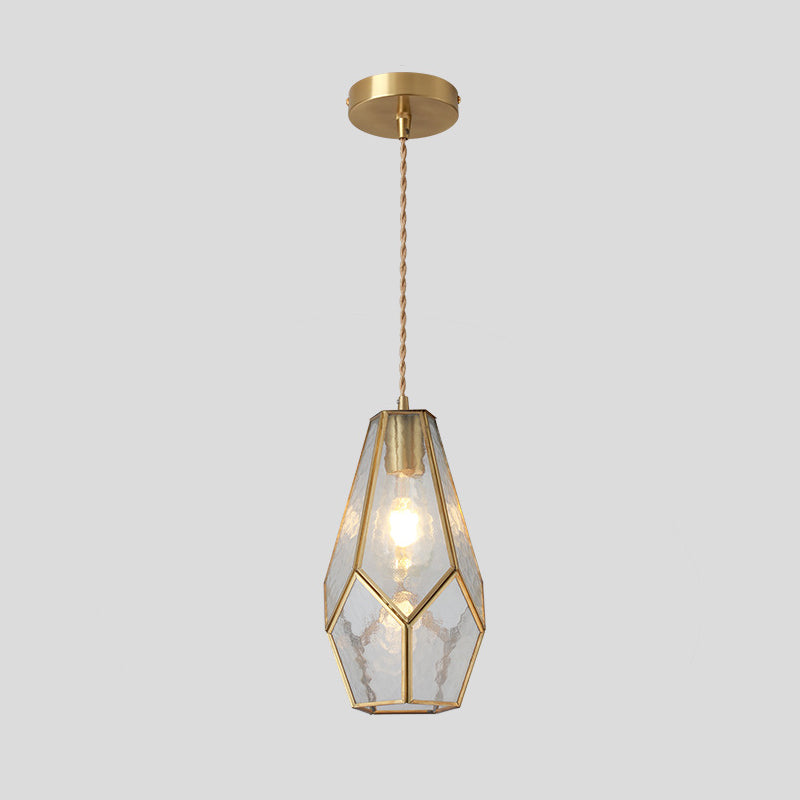 Suspended Lighting Fixture Tiffany Style Shaded Glass Hanging Pendant with Brass Canopy Pink Lotus Clearhalo 'Ceiling Lights' 'Glass shade' 'Glass' 'Modern Pendants' 'Modern' 'Pendant Lights' 'Pendants' Lighting' 2593529