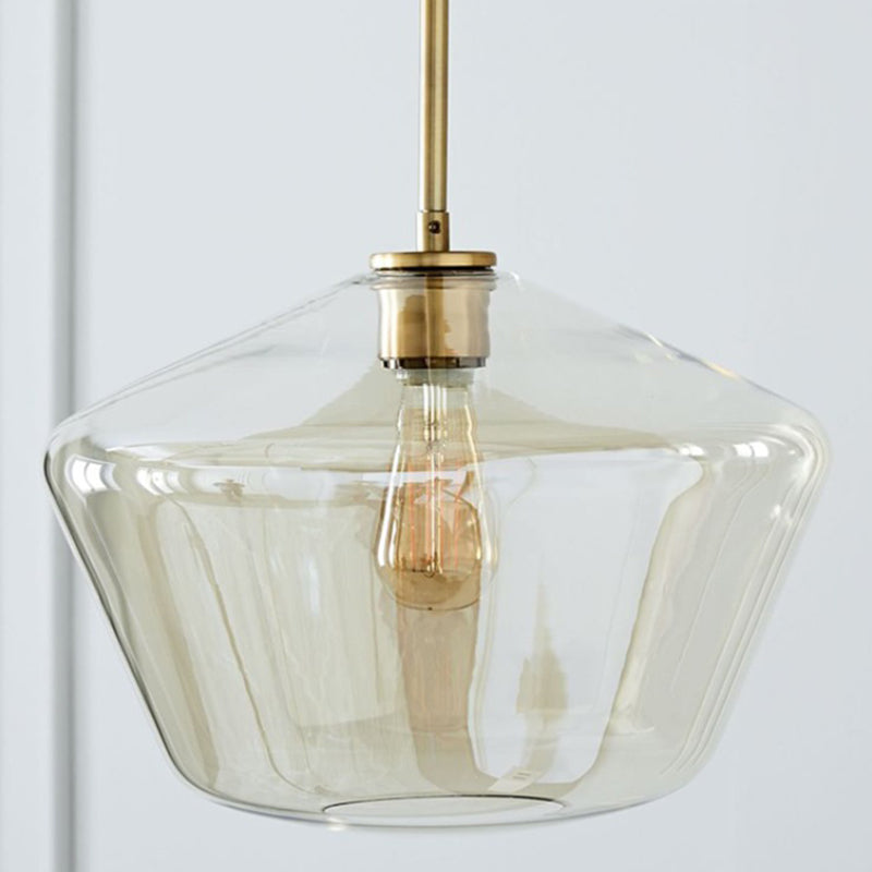 Taavita Minimalism Cup-Shape Hanging Ceiling Light Pendant Fixture with Glass Shade - Modern Indoor Lighting