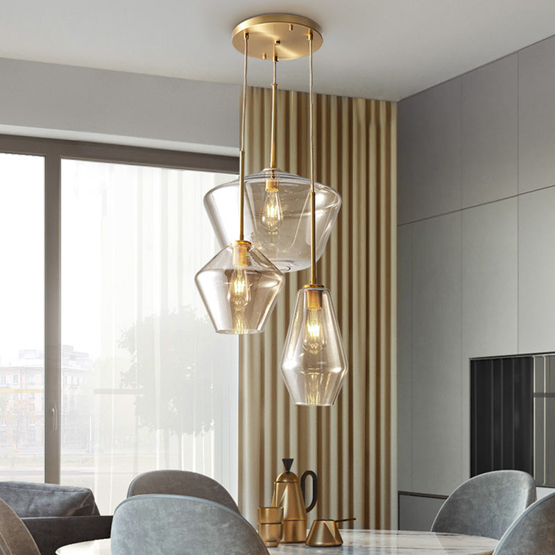 Taavita Minimalism Cup-Shape Hanging Ceiling Light Pendant Fixture with Glass Shade - Modern Indoor Lighting