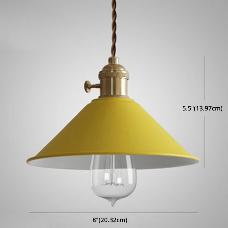 Modern Style Dining Room Pendant Lighting Metal Tapered Hanging Pendant Lamp