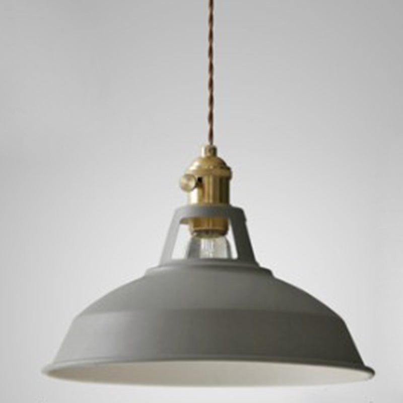 Kitchen Barn Metal Shade Pendant Lamp 1 Light Nordic Style Macaron Colored Hanging Lamp Clearhalo 'Ceiling Lights' 'Pendant Lights' 'Pendants' Lighting' 2612137