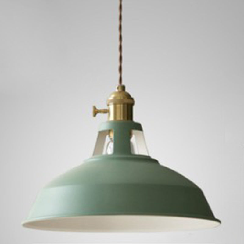 Taavita Metal Shade Pendant Lamp 1 Light Nordic Style Macaron Colored Hanging Light