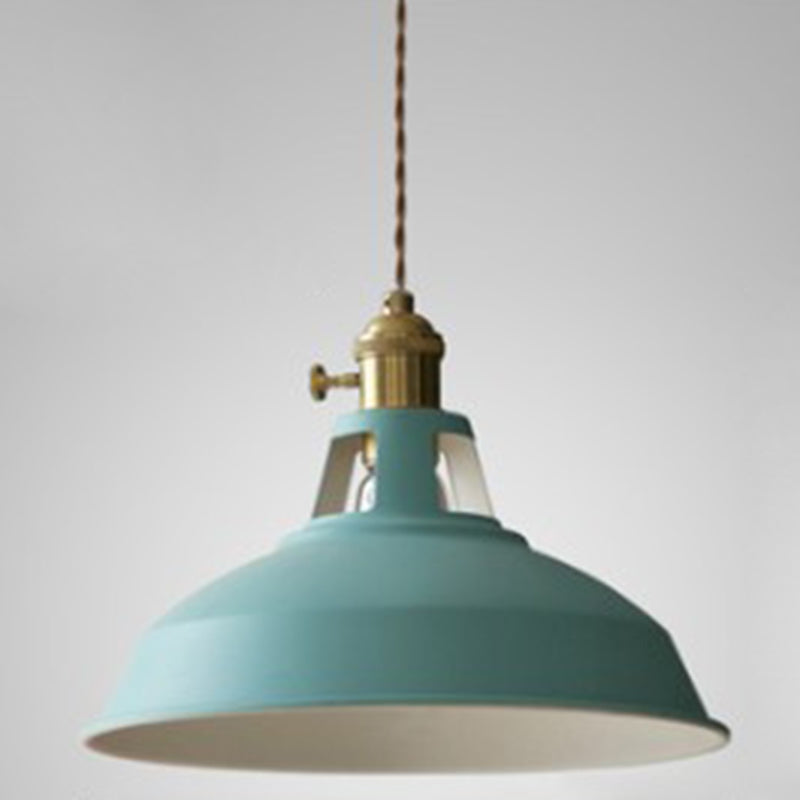 Taavita Metal Shade Pendant Lamp 1 Light Nordic Style Macaron Colored Hanging Light