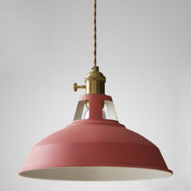 Taavita Metal Shade Pendant Lamp 1 Light Nordic Style Macaron Colored Hanging Light