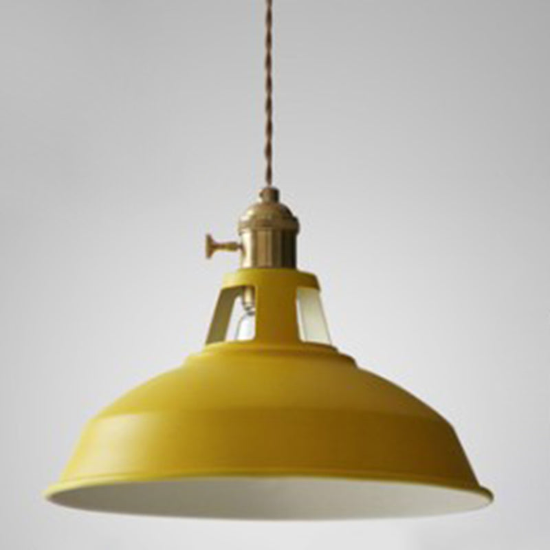 Taavita Metal Shade Pendant Lamp 1 Light Nordic Style Macaron Colored Hanging Light