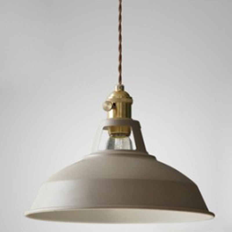 Kitchen Barn Metal Shade Pendant Lamp 1 Light Nordic Style Macaron Colored Hanging Lamp Clearhalo 'Ceiling Lights' 'Pendant Lights' 'Pendants' Lighting' 2612143