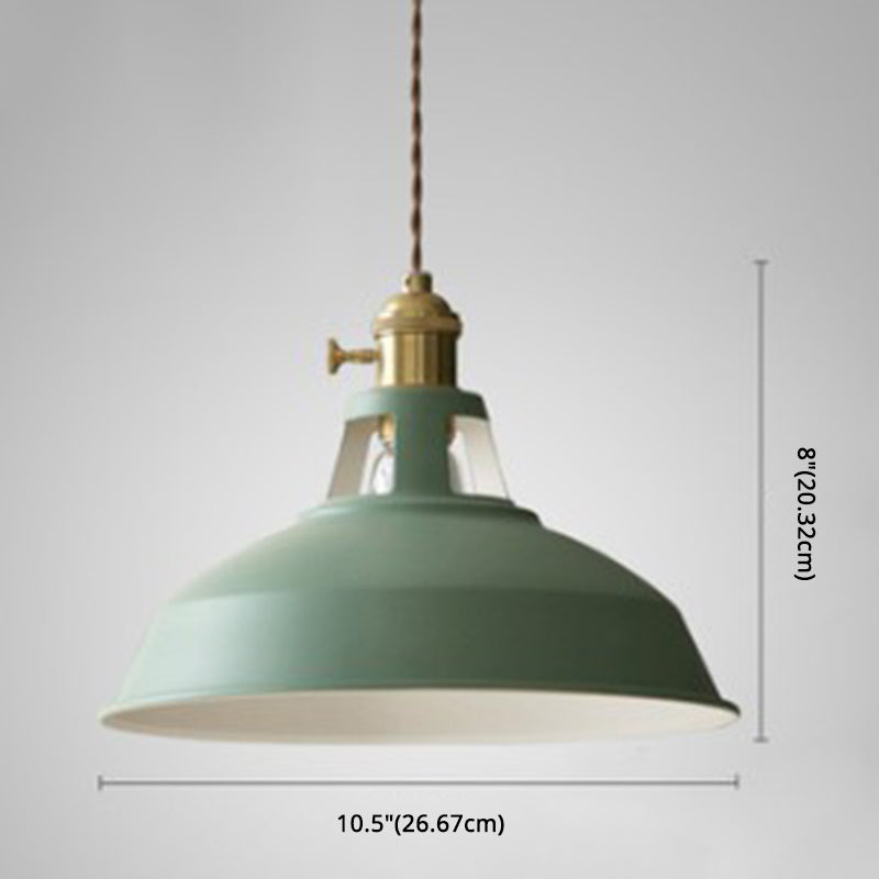 Taavita Metal Shade Pendant Lamp 1 Light Nordic Style Macaron Colored Hanging Light