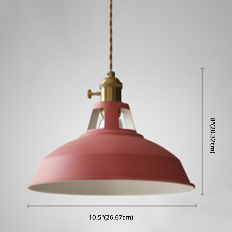 Taavita Metal Shade Pendant Lamp 1 Light Nordic Style Macaron Colored Hanging Light