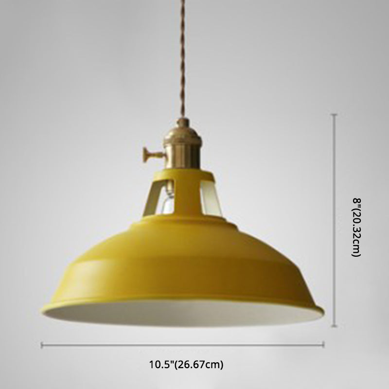 Taavita Metal Shade Pendant Lamp 1 Light Nordic Style Macaron Colored Hanging Light